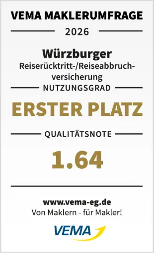 Erster Platz bei der VEMA-Maklerumfrage 2026 Erster Platz bei der VEMA-Maklerumfrage 2026