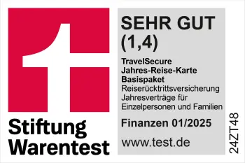 Siegel Finanztest 2025 Jahreskarte Basis für Familien und Einzelpersonen