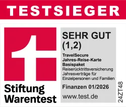Testsieger Finanztest SEHR GUT Jahreskarte