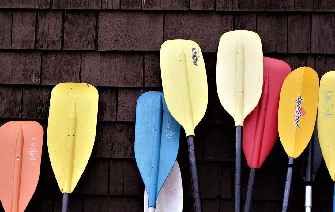 umweltfreundliche Alternativen wie Kanu (Kajak) fahren oder Paddeln