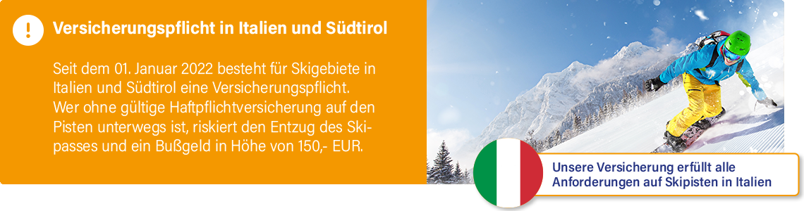 Wichtiger Hinweis: Versicherungspflicht in Italien und Südtirol