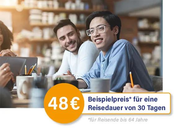 Beispielpreis TravelSecure REISESCHUTZ FÜR AUSLÄNDISCHE GÄSTE